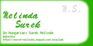 melinda surek business card